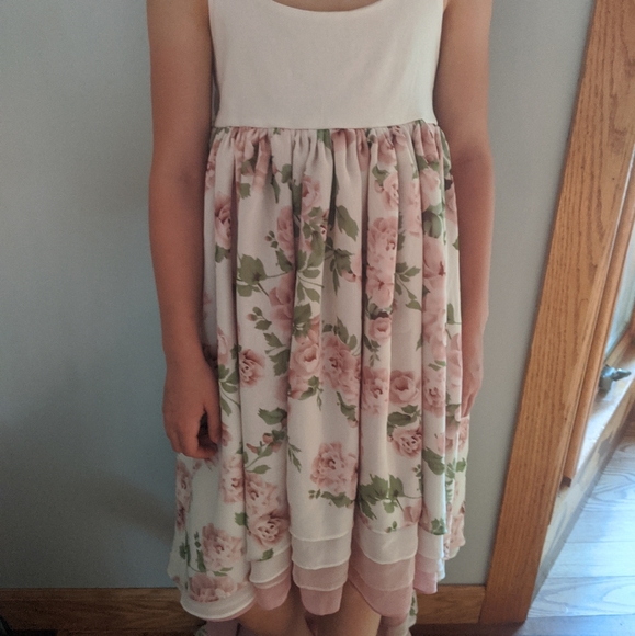 Pleiades Rose chiffon dress - Picture 2 of 3